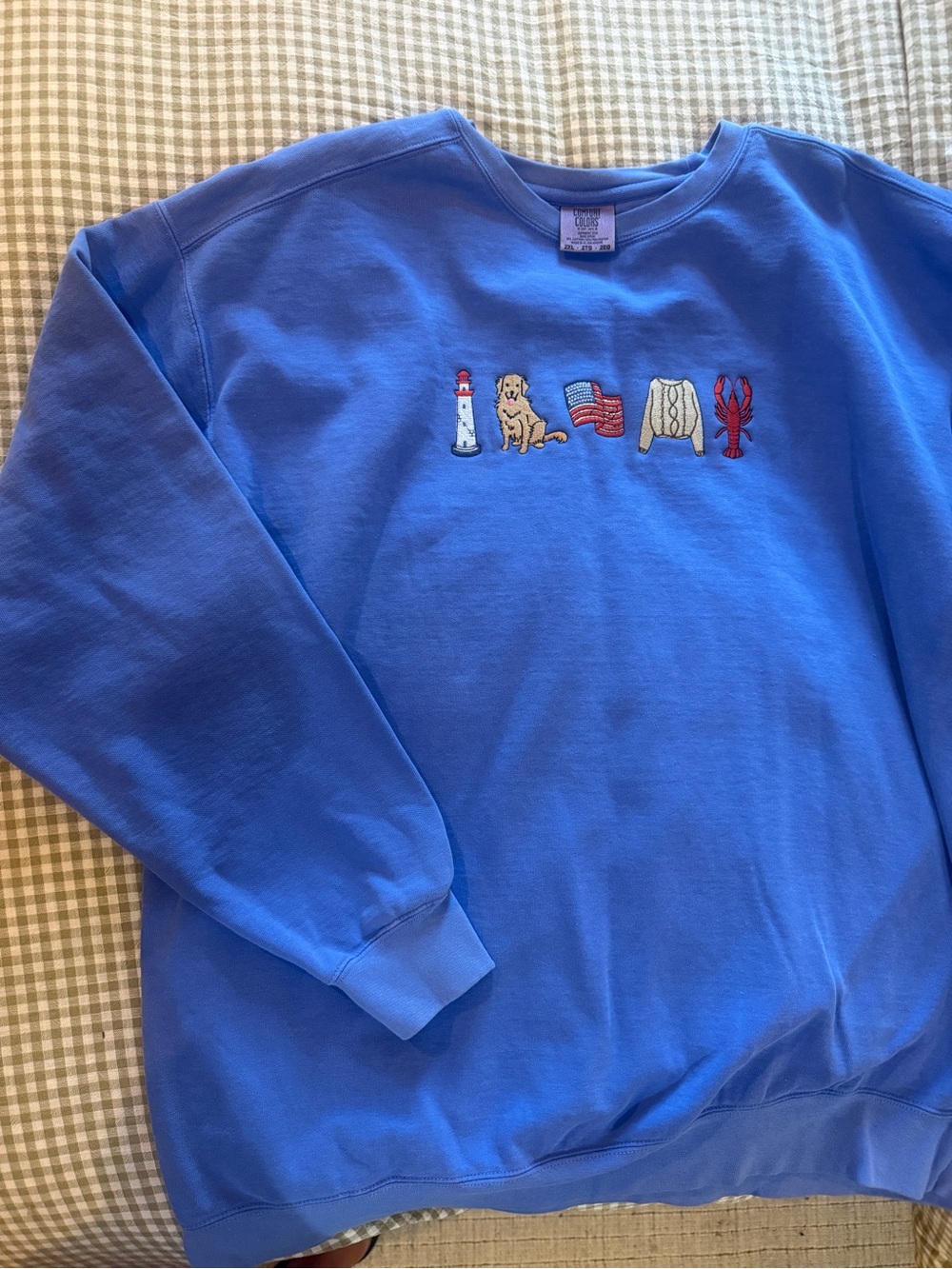 Comfort Colors Cape Cod blue sweatshirt
